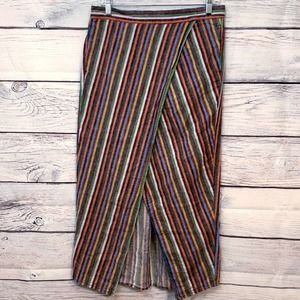Madewell Striped Wrap Skirt
